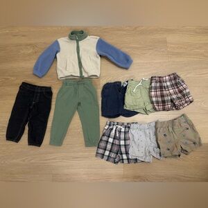 Bundle Kids Clothing Set with Jacket and Pants 6 shorts Size 12-18 months